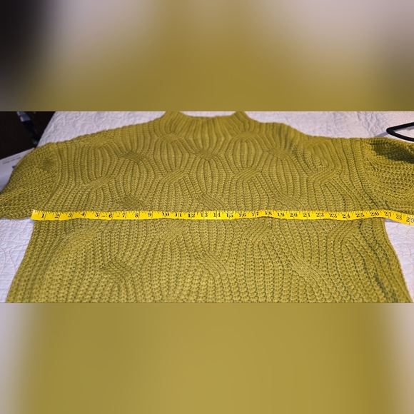 Listicle Olive Cable Knit Women's Mockneck Sweater Streetwear Trendy Retro - Picture 4 of 6